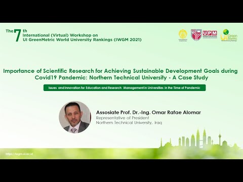 Assosiate Prof. Dr.-Ing. Omar Rafae Alomar, Representative of President, Northern Technical University, Iraq