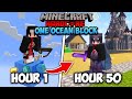 I Survived 50 HOURS on ONE OCEAN BLOCK in Minecraft Hardcore