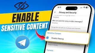 How to Enable Sensitive Content on Telegram on iPhone | Disable Filtering in Telegram