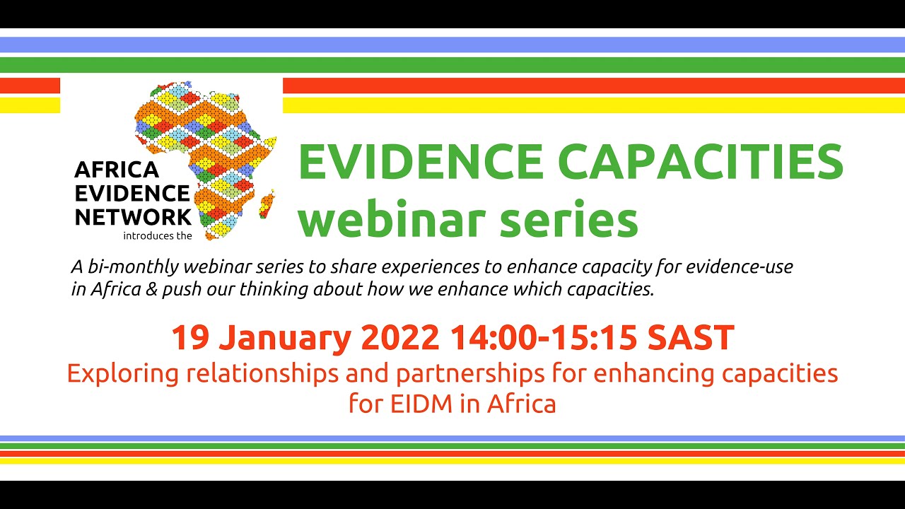 #EvidenceCapacities webinar #4: Exploring relationships and partnerships for enhancing capacities for EIDM in Africa