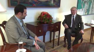 The newly appointed Ambassador of Iran presents the copies of his credentials to the Minister of Foreign Affairs of Armenia