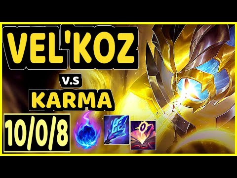 AZZAPP (VEL'KOZ) vs KARMA - 10/0/8 KDA BOTTOM SUPPORT GAMEPLAY - EUW Ranked GRANDMASTER