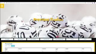 New Features to Website: Previous Numbers and Previous Draw Results
