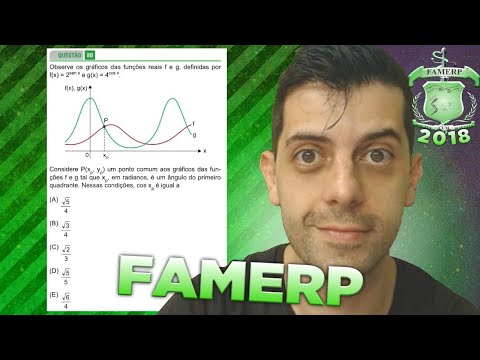 FAMERP 2018 - Q80 Mat - Observe os gráficos das funções reais f e g, definidas por