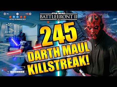245 Darth Maul Gameplay/Killstreak - Star Wars Battlefront 2