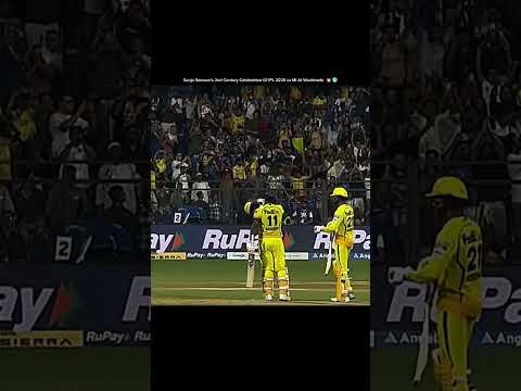 Sanju Samson's 2nd Century Of IPL 2026 Celebration vs MI In Wankhede 💥🥶 #sanju #sanjusamson #csk
