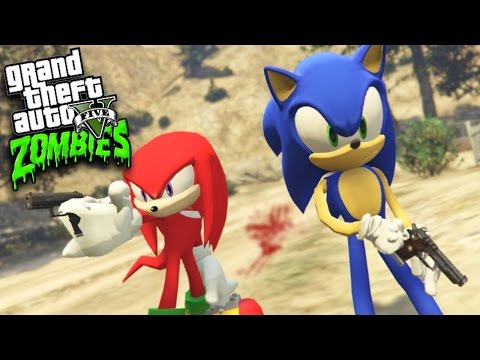 Sonic, Knuckles & EL PUENTE ZOMBIE! (GTA 5 ZOMBIES EP13 T1) Lechu