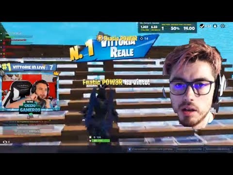 Fnatic POWER fa vedere a il team di cicciogamer89 come si gioca a Fortnite