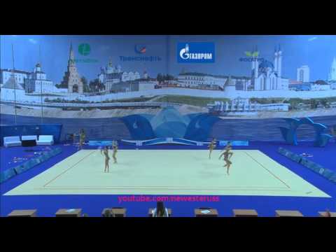 Italia 6 clubs + 2 hoops - Podium Training WC Kazan 2015