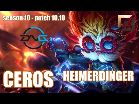 【韓国サーバー/D1】DFM CEROS ハイマーディンガー(Heimerdinger) VS イレリア(Irelia) TOP - Patch10.10 KR Ranked【LoL】