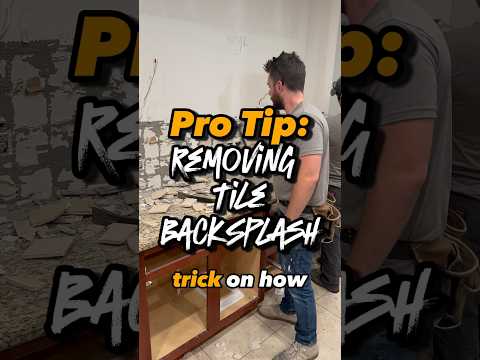 Pro Tip: Removing Tile BackSplash #diy #homeimprovement #homerenovation #renovation #construction