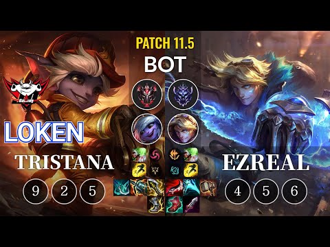 JDG LokeN Tristana vs Ezreal Bot - KR Patch 11.5
