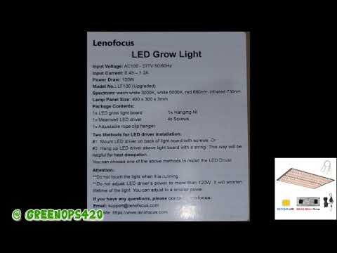 Lenofocus Lf100 LED grow light.  DIY Kits unboxing