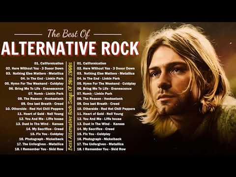 Nirvana, Nickelback, Linkin Park, Coldplay, Creed, Metallica ⚡Alternative Rock 90s   2000s