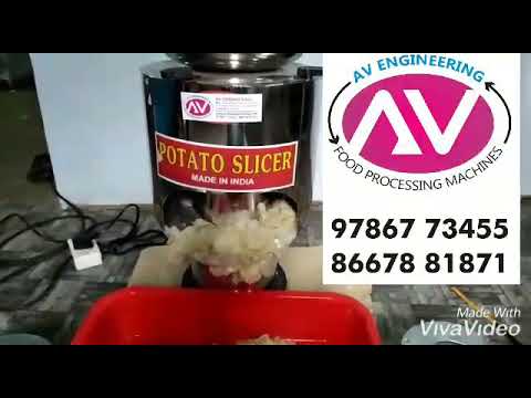 Semi Automatic Potato Slicer Machine