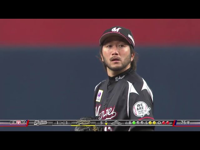 【5回裏】マリーンズ・石川 相手に的を絞らせない投球術!! 2017/6/25 Bs-M