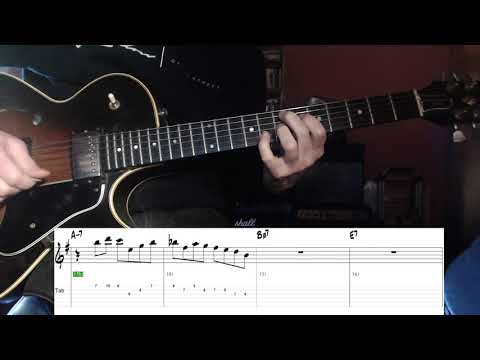 Jazz Guitar - IIm7 V7 Imaj7 chords - Pat Martino example
