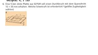 Abscherung Beispiel 6, S 125