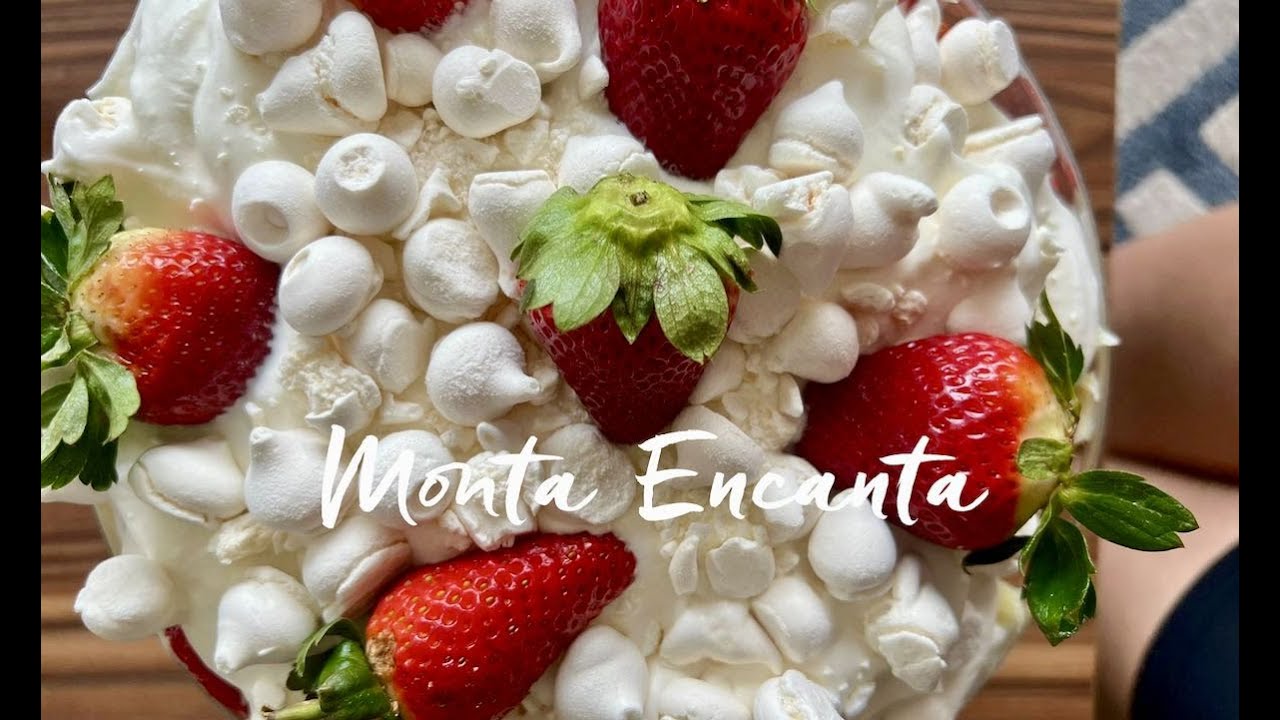 Merengue de morangos com brigadeiro de leite ninho