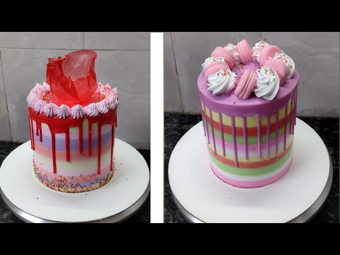 Two Amazing Tall Cake Design |Simple and Easy Tall Birthday Cake