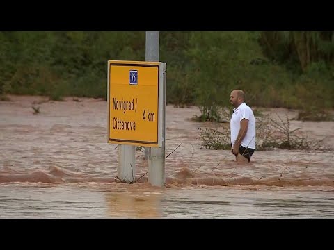Video Thumbnail: Croatia’s Istria region hit by sudden and severe flooding