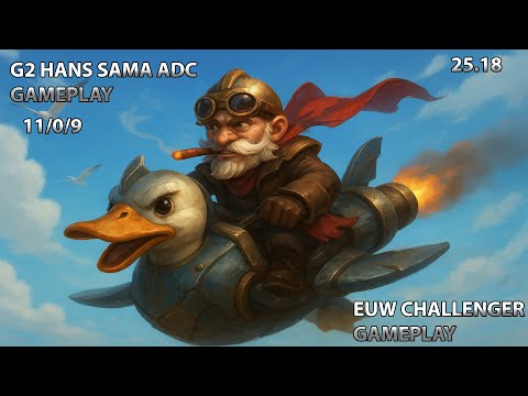 G2 HANS SAMA Corki  | EUW Challenger Gameplay | Corki vs Vayne | Bot Lane ADC  Gameplay | 25.18