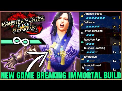 New BROKEN OP Immortal Build - NEVER Cart & FAST Hunts - All Weapons - Monster Hunter Rise Sunbreak!