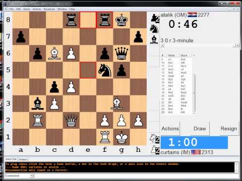 3 minute chess #297: IM Greg Shahade vs GM Suat Atalik