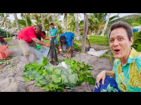 Fiji Hot Rock Oven!! 🏝 Unseen FIJIAN FOOD + Remote Pacific Island Life!