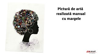 Pictură de artă realizată manual cu margele 