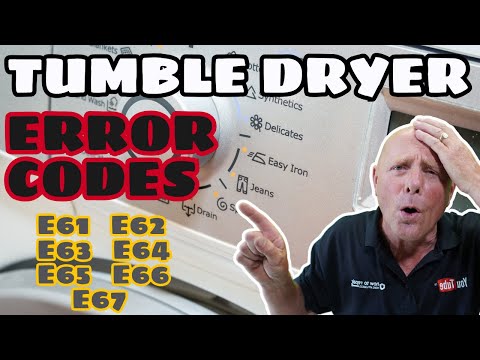 Wäschetrockner-Fehlercodes E61, E62, E63, E64 E65, E66, E67 Electrolux, AEG, Zanussi