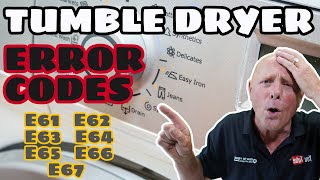 Tumble Dryer Error Codes E61, E62, E63, E64 E65,E66,E67 Electrolux, AEG, Zanussi