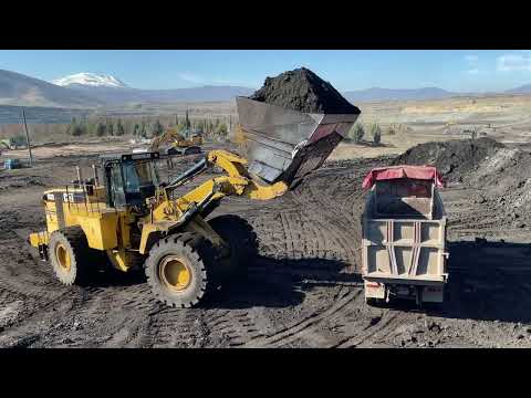 Huge Caterpillar 992G Wheel Loader Loading Trucks With One Pass - Sotiriadis/Labrianidis Mining