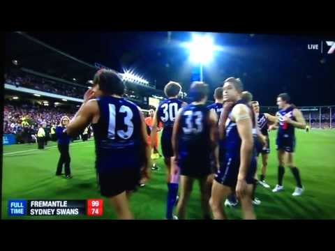 Last 41 seconds Fremantle vs Sydney Swans First Preliminary Final 2013