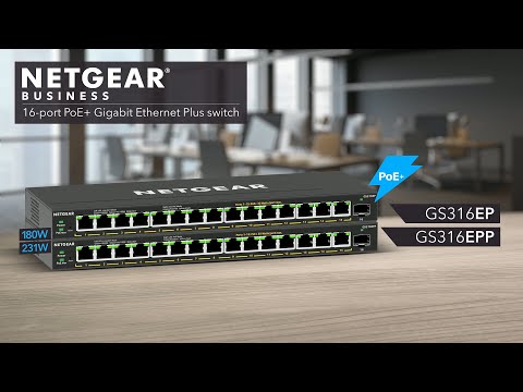Коммутатор Netgear GS316EPP-100PES (15xGE PoE+, 1хSFP, max PoE 231W, управляемый)