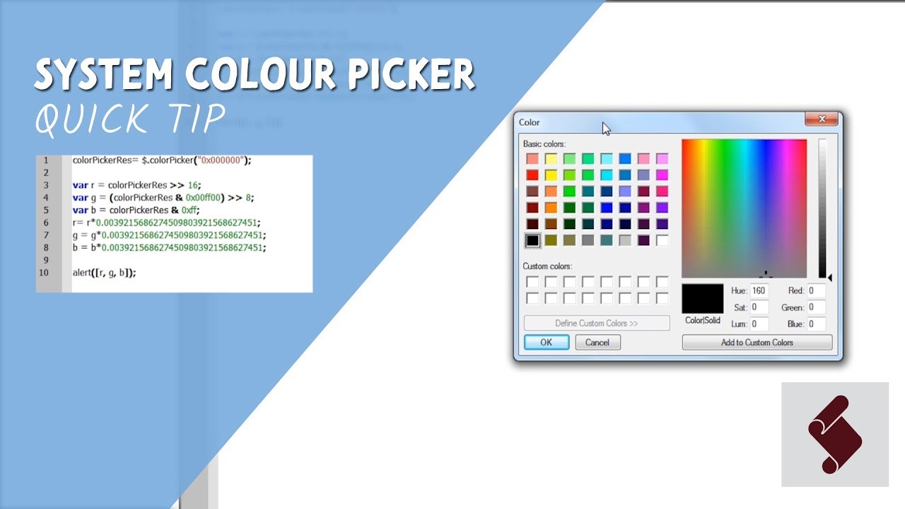 ExtendScript QuickTip - System Colour Picker