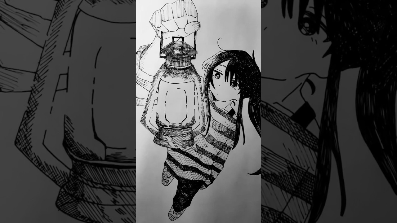 最後らへんのは割とガチで描いた絵 #アナログ #OC