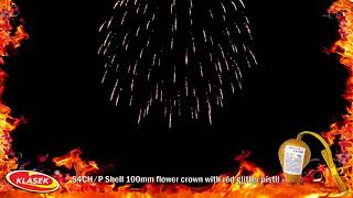 KP 100mm Klasek - Flower crown w.Red glitter