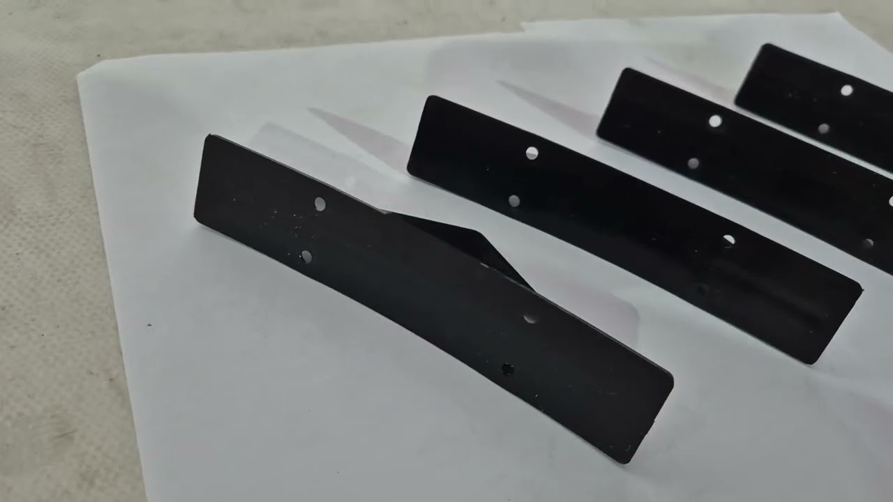 Универсальный Задний Диффузор Тип-G (4шт, Черный Глянец, ABS-Пластик) Video 1