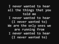 Saosin - I Never Wanted To (Lyrics)