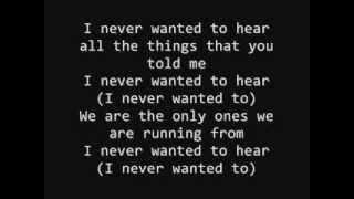 Saosin - I Never Wanted To (Lyrics)