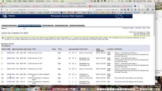 registering for classes using PAWS