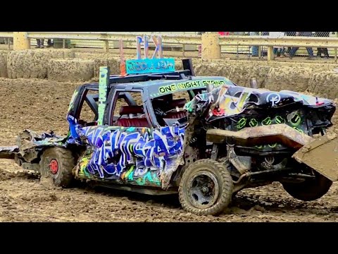 Full Size 2 Man Extreme Demolition Derby Dunbar Pa Fayette 2025 Clamshell Wagon Full of Good Hits!!