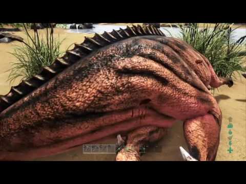 TAMING MY FIRST DINOSAUR IN ARK!!!
