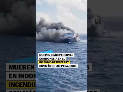 Mueren cinco personas en Indonesia en un incendio en un ferry con 200 pasajeros #shorts
