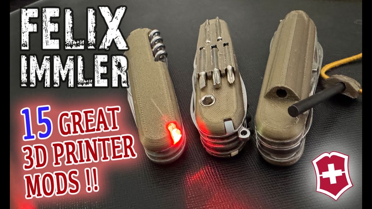 15 Must-Have 3D Prints to Supercharge Your Swiss Army Knife!  Free Downloads!
