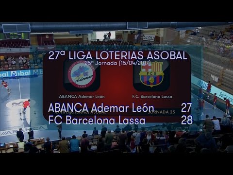LIGA LOTERIAS ASOBAL J25 ABANCA Ademar León - FC Barcelona Lassa 27 - 28