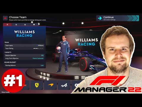 FIRST LOOK + QUALIFYING | F1 MANAGER 2022 CAREER MODE - WILLIAMS | Let's Play Part 1