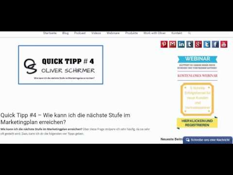 Quick Tipp #4  - Wie erreiche ich die nächste Stufe im Marketingplan
