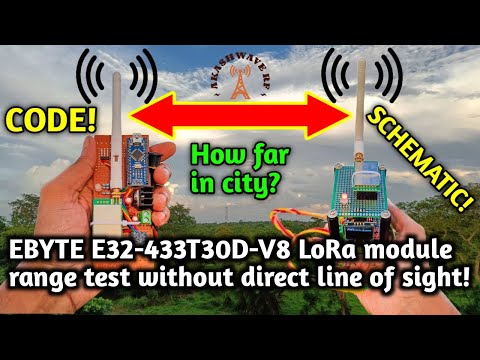 E32 LoRa module range test outdoor using Arduino without direct line of sight! #arduino #wireless